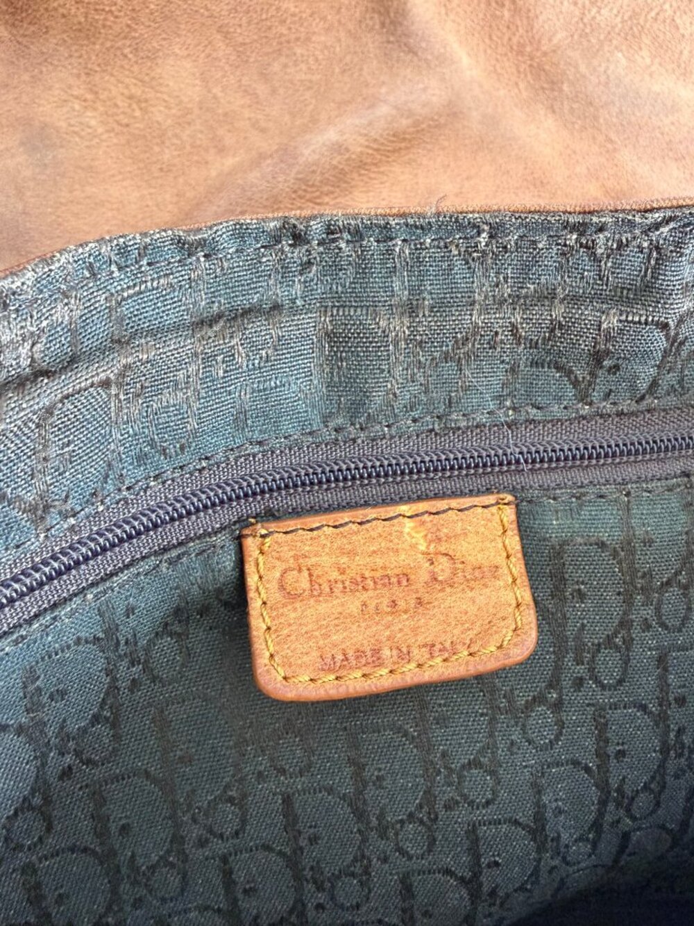 VINTAGE CHRISTIAN DIOR GAUCHO BROWN SADDLE BAG - Picture 16 of 16